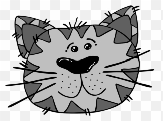 Cat Face Gray - Scat The Story png