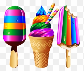 Rainbow Bubbles Color Vector - Clipart Of Ice Cream png