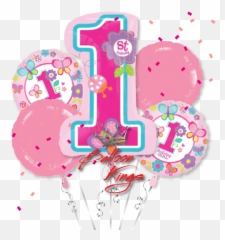 Birthday Girl Png Picture - First Birthday Balloons Png,Birthday Girl Png