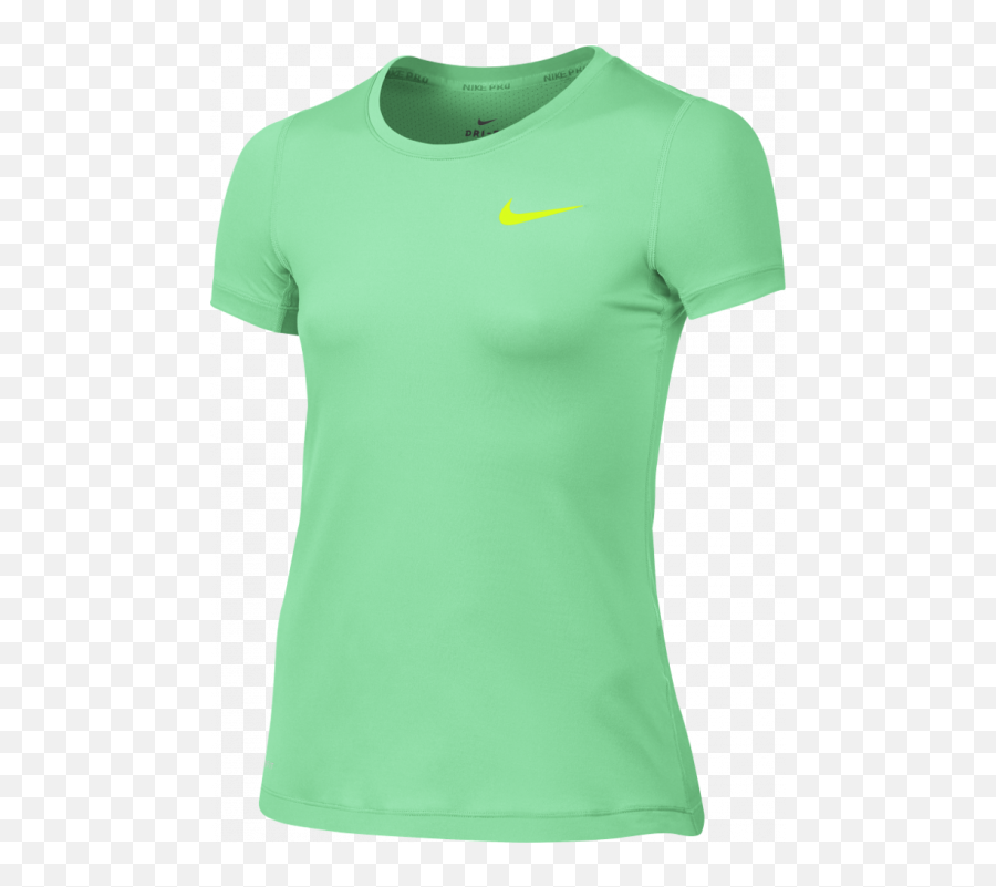 Nike Pro Cool Girlsu0027 Short Sleeve Training Top - Active Shirt Png,Green Glow Png
