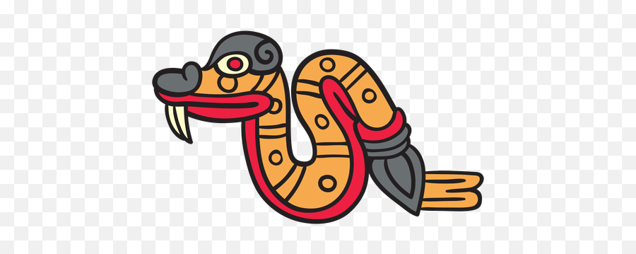 Flat Aztec Snake Color - Transparent Png U0026 Svg Vector File Aztec Snake Symbol,Anaconda Png