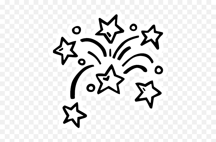 Fireworks New Year Party Icon - New Years Hand Drawn Sticker Png,New Years Png