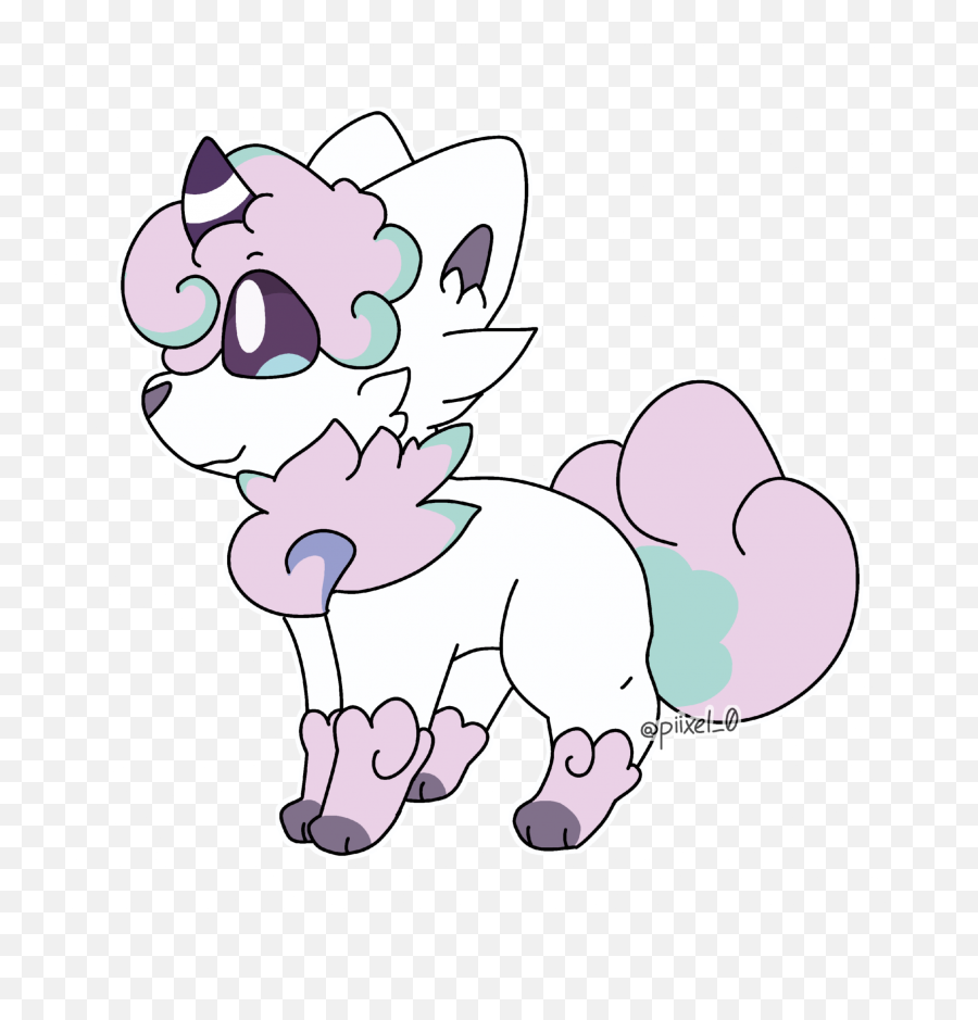 Alolan Vulpix Galarian Ponyta Fusion - Alolan Vulpix Galarian Ponyta Fusion Png,Vulpix Png