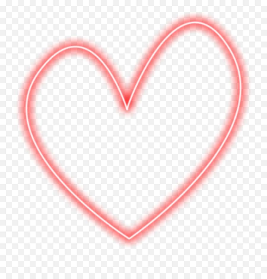 Download Red Heart Neon Corazon Rojo - Contorno De Corazon Png,Neon Heart Png