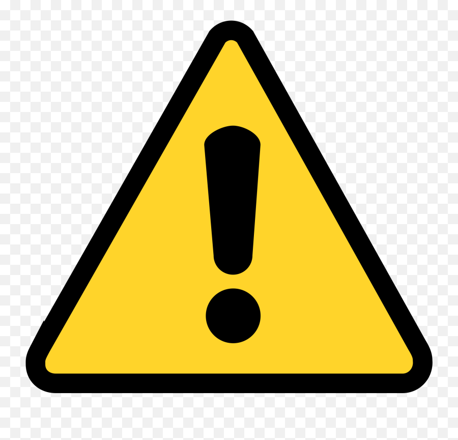 Attention Sign Png Transparent - Clipart Caution Sign,No Symbol Transparent