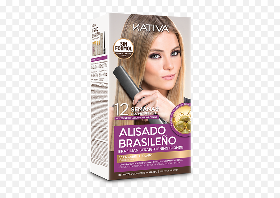Brazilian Straightening Blonde - Alisado Brasileño Kativa Png,Blonde Hair Png