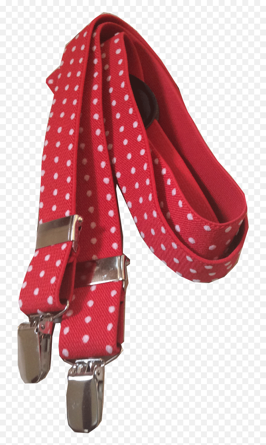 Red White Polka Dot Suspender - Tartan Png,White Polka Dots Png