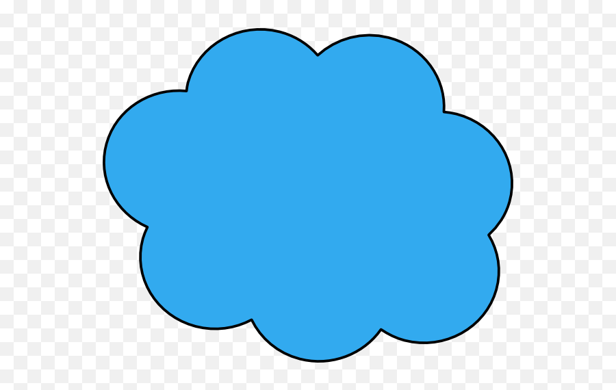 Blue Cloud Png Svg Clip Art For Web - Blue Cloud Outline,Blue Cloud Png