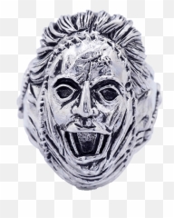 The Texas Chainsaw Massacre - Leatherface Brass Ring Creepy Png,Leatherface Png