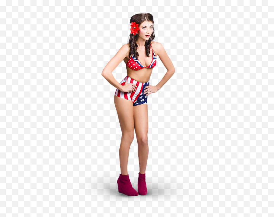 Full Body Pin - Up Girl American Retro Style Kids Tshirt Midriff Png,Pin Up Girl Png