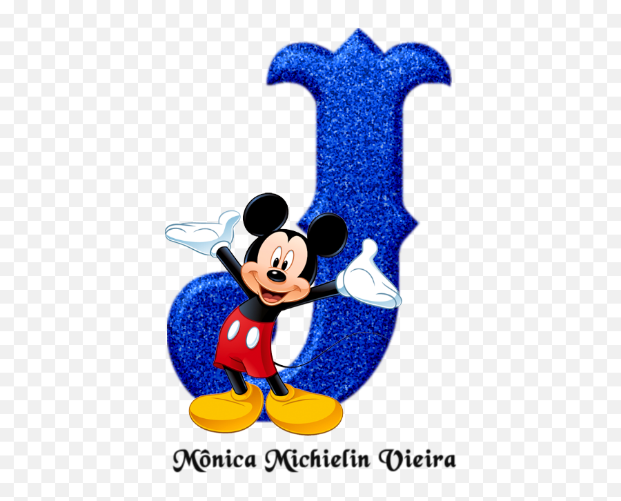 Monica Michielin Alfabetos Alfabeto Glitter Azul Com - Dino Mite Friends Club Show Png,J Png