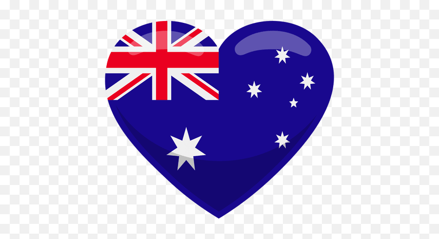 Australia Heart Flag - Round New Zealand Flag Png,Australia Flag Png