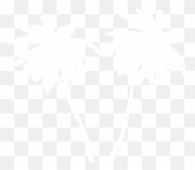 Palm Trees Clip Art - Palm Tree Clip Art White Png,Palm Trees Png