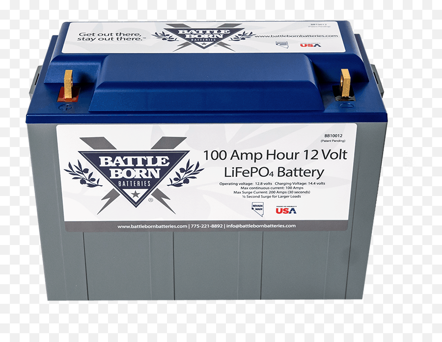 100 Ah 12v Lifepo4 Deep Cycle Battery - 100 Ah Battle Born Lithium Battery Png,Lithium Icon Battery Top Cap Assembly