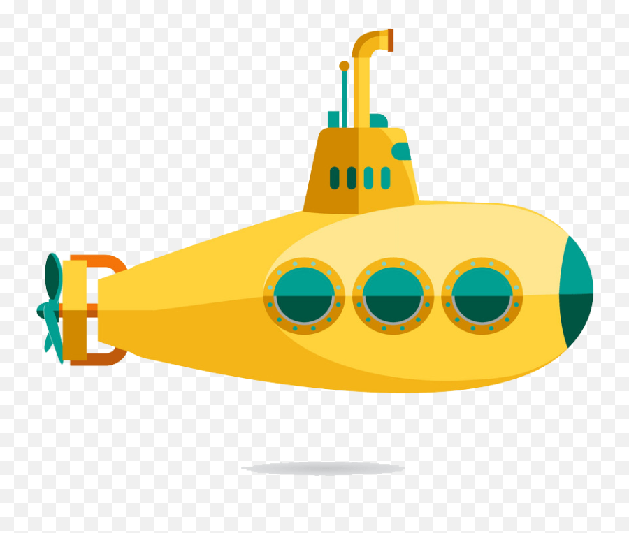 Simple Yellow Submarine Png Transparent - Clipart World Vertical,Periscope Icon Png