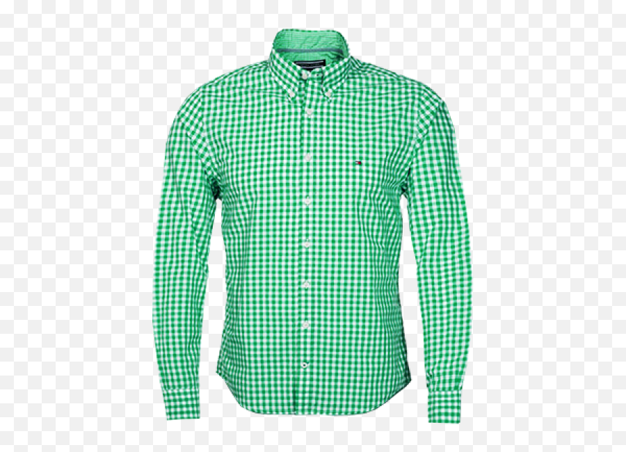 Tommy Hilfiger Green White Checkered Shirt New York Fit - Green Shirt Tommy Hilfiger Png,Green Shirt Png