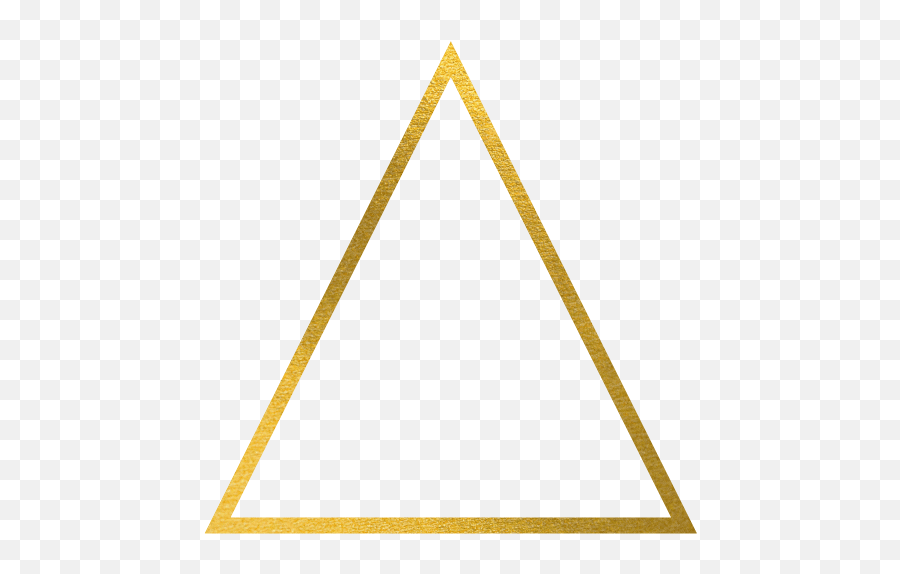 Gold Triangle Border - Sign Png,Triangle Png