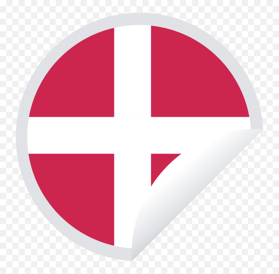 Danish Flag Peeling Sticker - Openclipart Vertical Png,England Icon