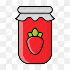 Download Strawberry Jar Vector Icon Inventicons - Bully Beans Coloring Sheet png