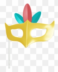 Carnival Mask Icon - Download in Line Style Girly png