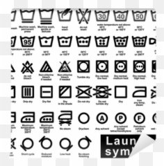 Wall Mural Icon Set Of Laundry Symbols - PIXERSHK Do Laundry Symbols Mean png