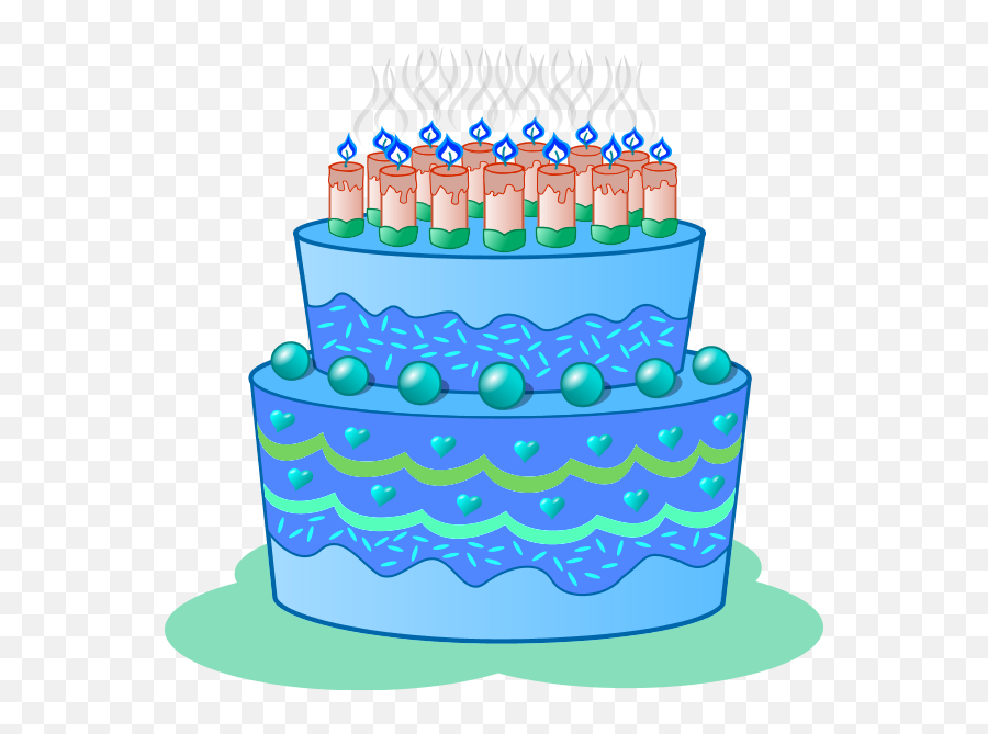 Download Blue Birthday Cake Clip Art Clipart - Blue Cake Birthday Cake Clip Art Png,Cake Clipart Png