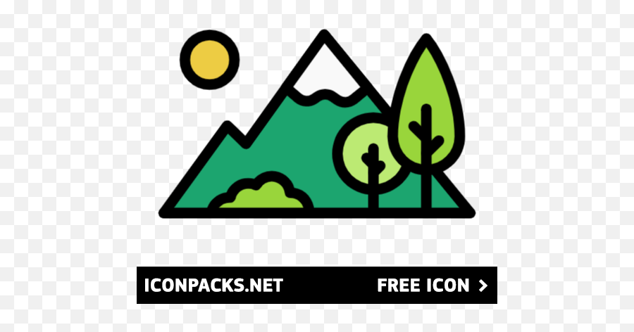 Free Mountain And Trees Icon Symbol Png Svg Download Mount