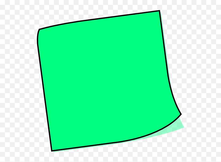 Green Clipart Sticky Note Transparent - Green Sticky Note Clipart Png,Sticky Note Transparent
