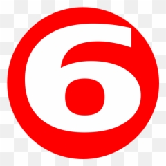 Number 6 In A Red Circle Clipart - Euston Railway Station Png,Number 6 Png