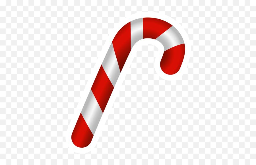 Candy Cane Sticker - Just Stickers Candy Cane Png,Candy Cane Png