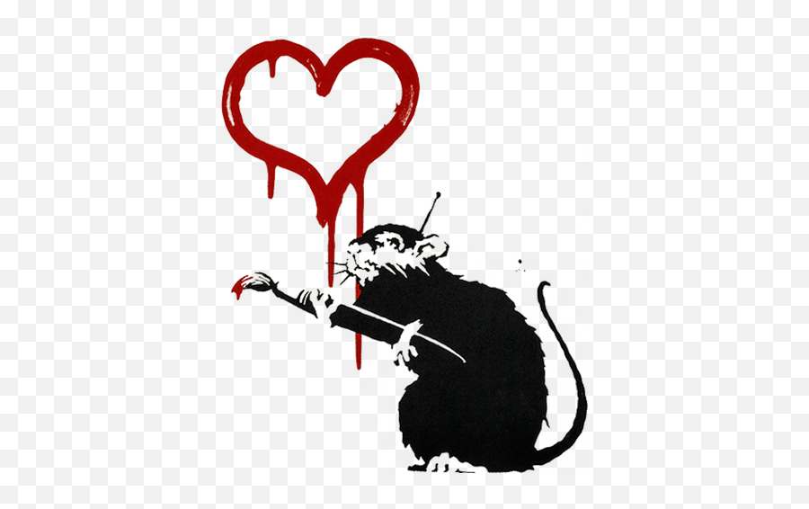 Download Banksy Sticker Art Messages - Love Rat Banksy Png,Banksy Png
