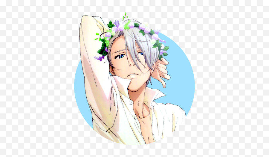 The Community For - Yuri On Ice Flower Crown Official Art Png,Anime Sparkle Png