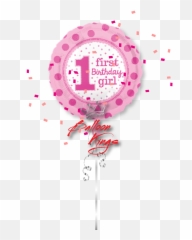 1st Birthday Girl Balloon - 1st Birthday Donut Theme Png,Birthday Girl Png