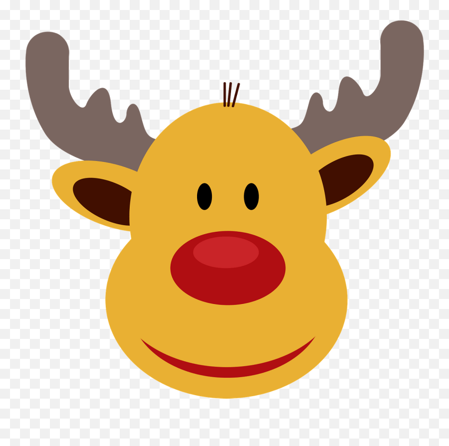 Christmas Reindeer Face Clipart Free Download Transparent - Imagenes De Renos Animados Navideños Png,Reindeer Transparent