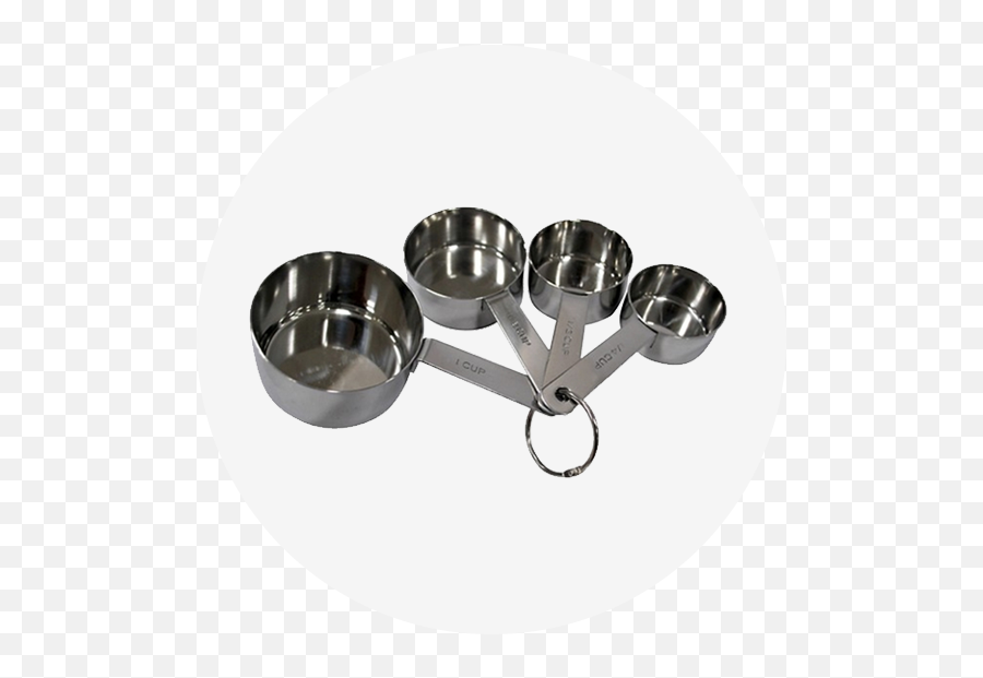 Stainless Steel Mixing Measuring Cup Set - Circle Full Kitchen Utensil Png,Measuring Cup Png