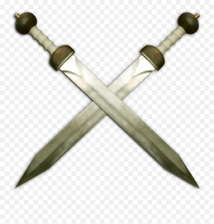 Sword Clipart - Crossed Gladius Hd Png Download Original Crossed Gladiator Swords,Sword Clipart Png