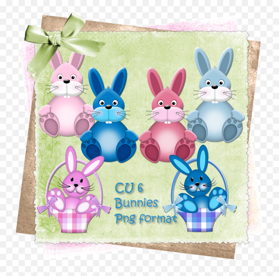 Easter Bunnies - 2d Resources Sharecg Cartoon Png,Bunnies Png