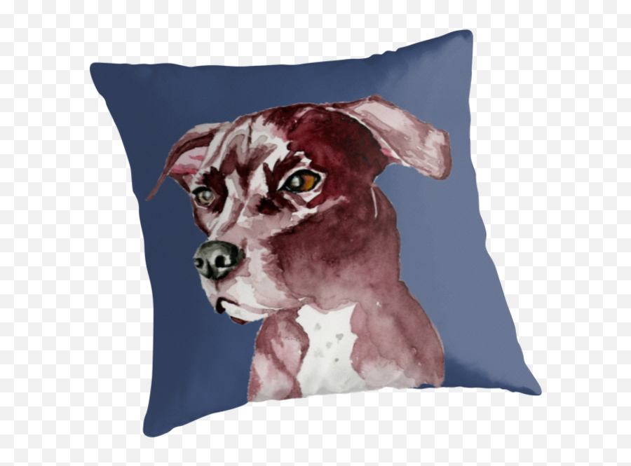 Watercolor Painting Of A Pitbull Dog - Watercolor Painting Png,Pitbull Png