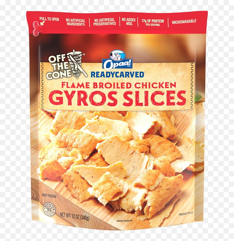 Opaareadycarvedchickengyropng - Opaa Brands Opaa Gyro Slices,Gyro Png