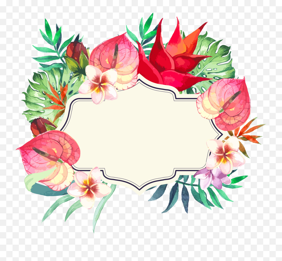 Download Frame Flower Colorful Png Free Photo Hq Image - Flower Colorful Frame Png,Colorful Flowers Png