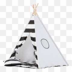 Monochrome Stripes Teepee Set - Tipi Full Size Png Tipi,Teepee Png