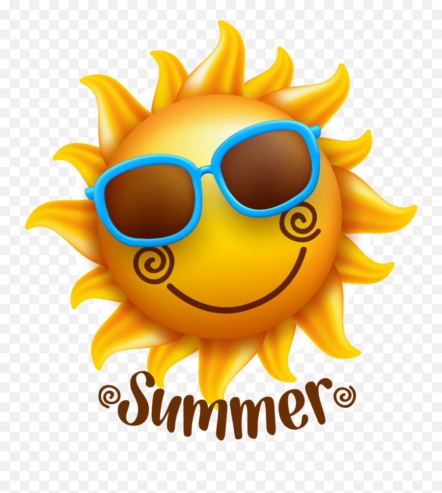 Summer Sun Illustration Drawing Cartoon - Sun With Sunglasses Png,Summer Sun Png