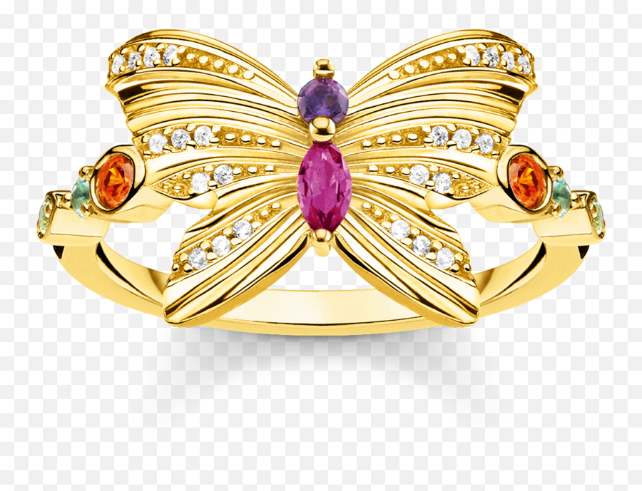 Butterfly Jewellery For More Ease In Life - Thomas Sabo Schmetterling Ring Png,Gold Butterfly Png