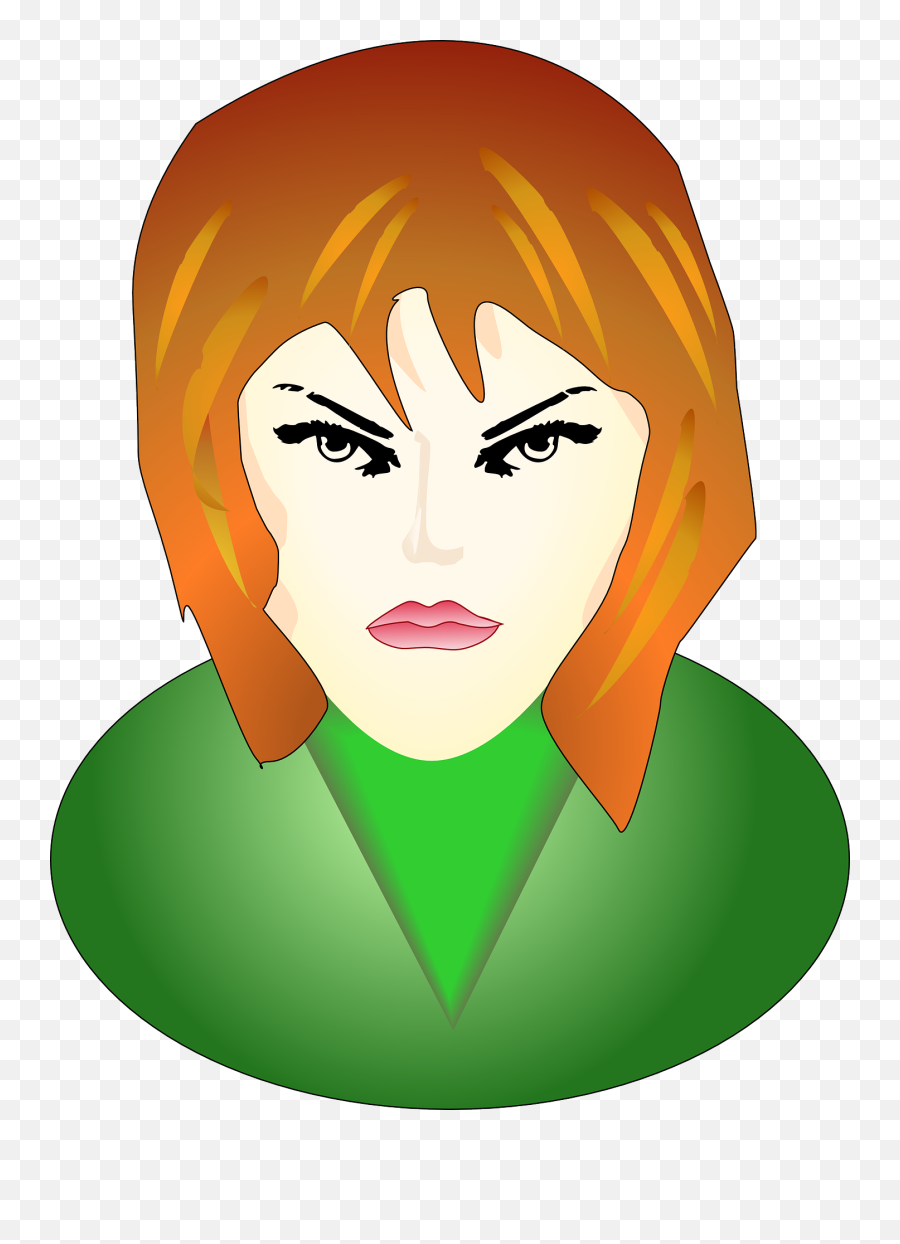 Girl Angry Face - Girl Face Vector Clipart Png,Facial Png