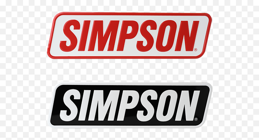 Simpson Racing Embossed Aluminum Sign - Simpson Racing Logo Png,The Simpsons Logo Png
