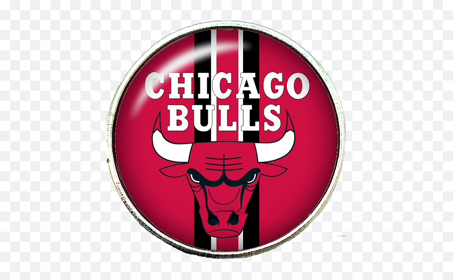 20mm Chicago Bulls Nba Basketball Logo Snap Charm Tropicaltrinkets - Chicago Bulls Png,Basketball Logo