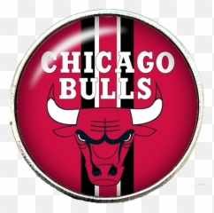 20mm Chicago Bulls Nba Basketball Logo Snap Charm Tropicaltrinkets - Chicago Bulls Png,Basketball Logo