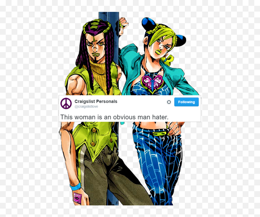 2 Years Ago Stone Ocean Jolyne Kujo Hermes Costello - Hermes Jojo Part 6 Hermes Png,Hermes Png