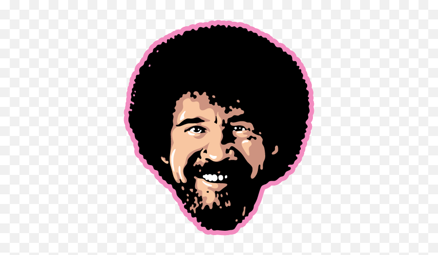 Bob Ross Funny Quotes Jokes - Bob Ross Cartoon Head Png,Bob Ross Transparent