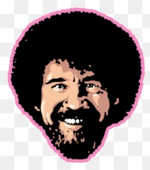 Bob Ross Funny Quotes Jokes - Bob Ross Cartoon Head Png,Bob Ross Transparent